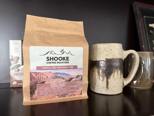 Shooke espresso on my shelf.