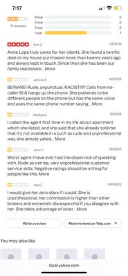 She's rude, nasty and possibly racist?