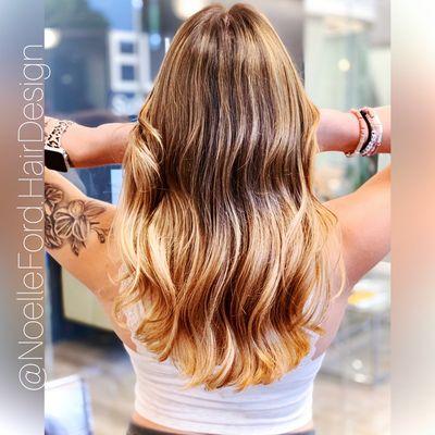 Balayage and a gloss treatment, make for dimensions and so much shine.