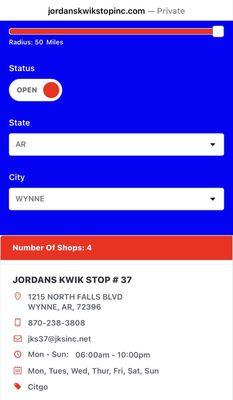 owners' information about their gas station