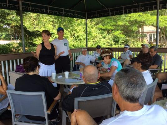 The classroom part of our program where Tina identifies the theories that we use in the course.