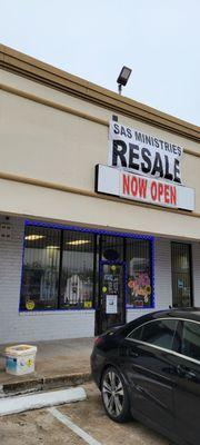 Front of Thrift Store Building