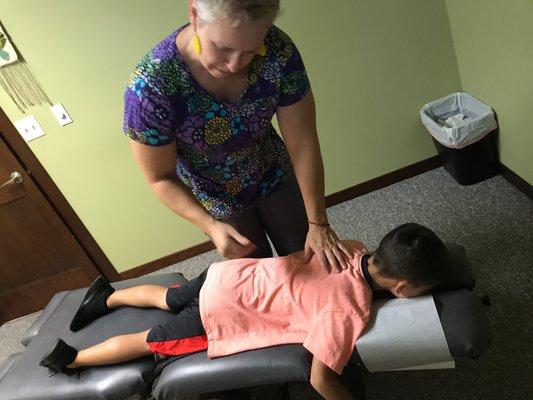 8 year old getting adjusted