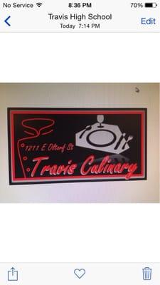 Travis High School Culinary Fine Dining and Catering