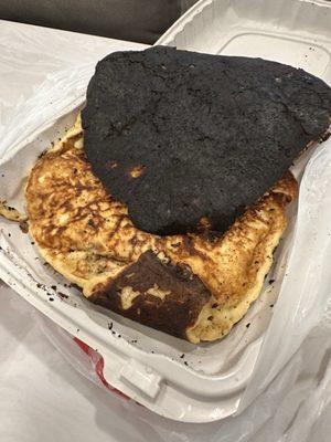 Burnt pancakes