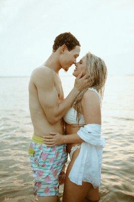 After we jumped off a cliff into the lake. Eyelashes and makeup stayed on!