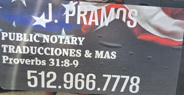 J Pramos Public Notary
