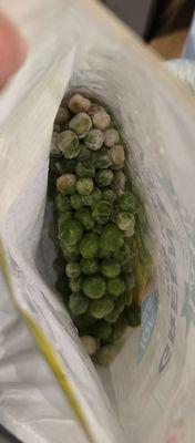 Rotten peas from store.