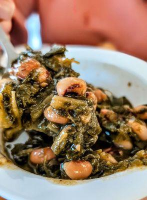 Black-Eyed peas and greens