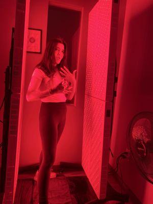 Manager showing me the Red light therapy