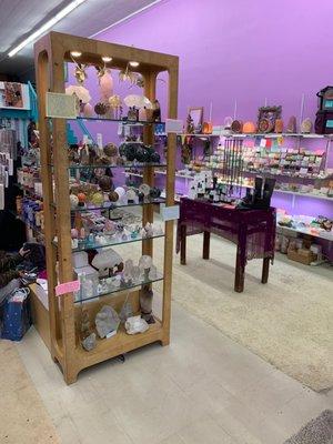 Wonderful collection and a half gemstones, jewelry, and candles