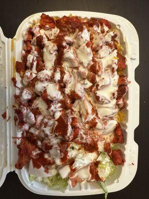 Chicken Platter with rice and salad