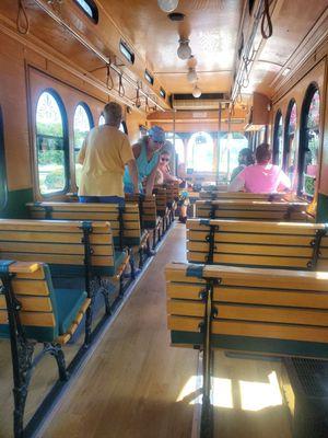 Take the trolley from the school! $1 round trip
