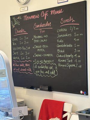 Menu board