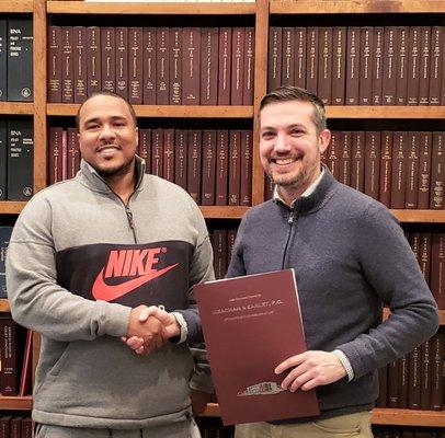 Joey Smajd (Right), Owner, with Another Satisfied Seller -Daniel L.