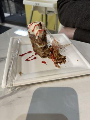 Delicious carrot cake  (not pictured - the coconut cream cake I devoured before remembering to take a photo)