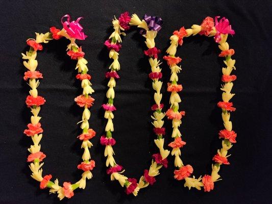 Three carnation/tuberose lei