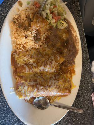 Beef enchiladas
