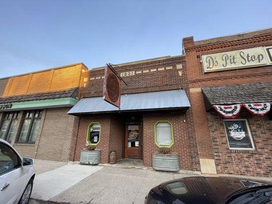 Outside main entrance.