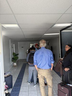 Still waiting, here for only two days so pretty much screwed timewise