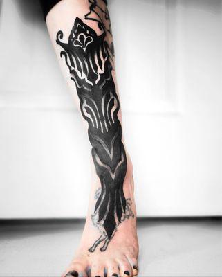 Shin ornamental shield