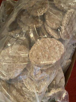 All beef patties we give out through our nonprofit