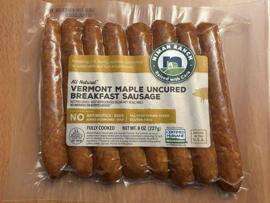 Vermont Maple Uncured Breakfast Sausage