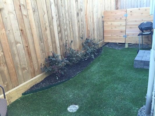 Hide-a-way for the A/C unit, turf, rebuilt step (not shown)