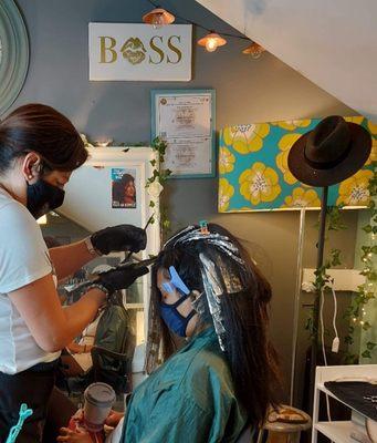 Rallitos corte de cabello y moldeado del cabello