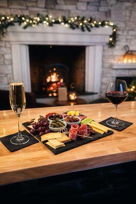 Delicious charcuterie and warm ambiance