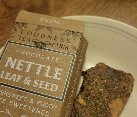 The Nettle Leaf & Seed chocolate bar... a fun sweet experience!
