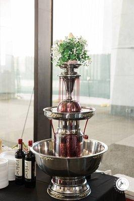 Red Wine Tower...perfect next to a giant DARK SWEDISH CHOCOLATE FOUNTAIN!