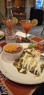 Chili Verde pork Enchiladas