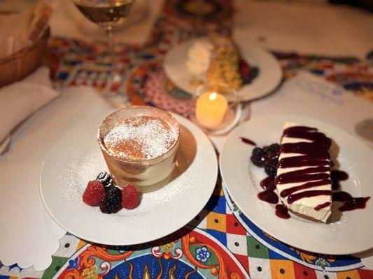 Tiramisu, Cassata and Cannoli