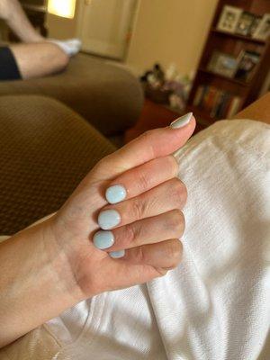 Baby blue nails