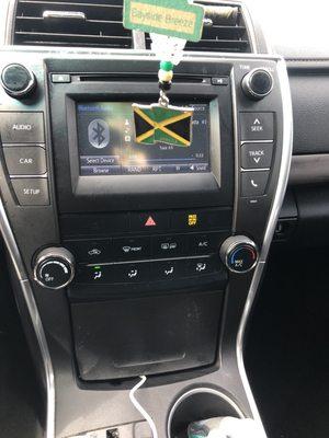 The dash board area they cleaned