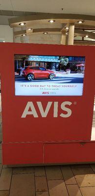 Avis Rent a Car in Miami international Mall between Jcpenney and Kohls Mall entrance