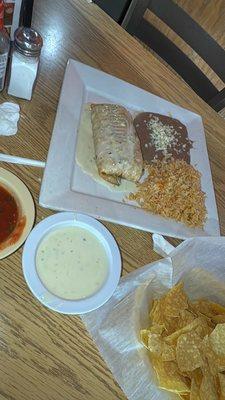 Thursday lunch special Chimichanga