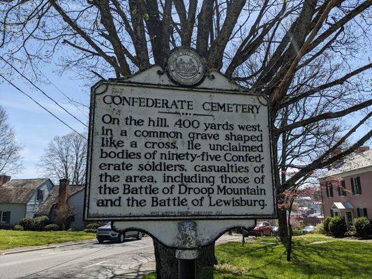 The Civil War / Confederate Cemetery Historical Marker