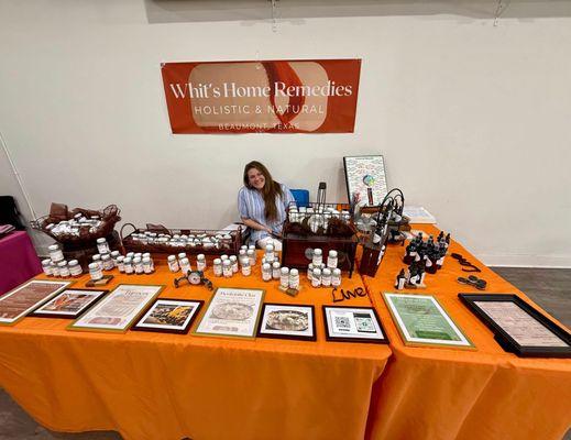 Pop-up table set up. Do you have even coming up and need a holistic vender? Reach out.