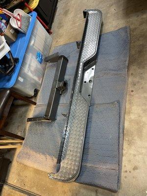 Bumper and tow hitch.