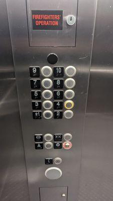 Elevator up to 10th floor