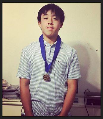 High School Student Vincent Yin with a 1st place finish!