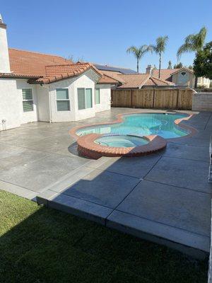 Concrete by Green Landscape