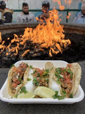 Tacos ($16.5) by the fire