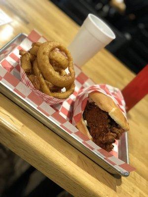 Spicy chicken sandwich sandwich