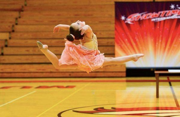 One of our students on mini team performing her winning solo.