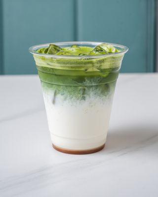 Matcha Latte from Nishio, Japan, sweetened with a tinge of maple syrup