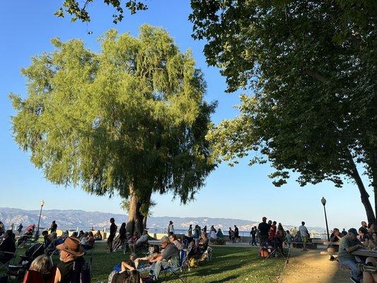 Park alongside Clear Lake