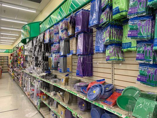 Birthday wall of plates and things